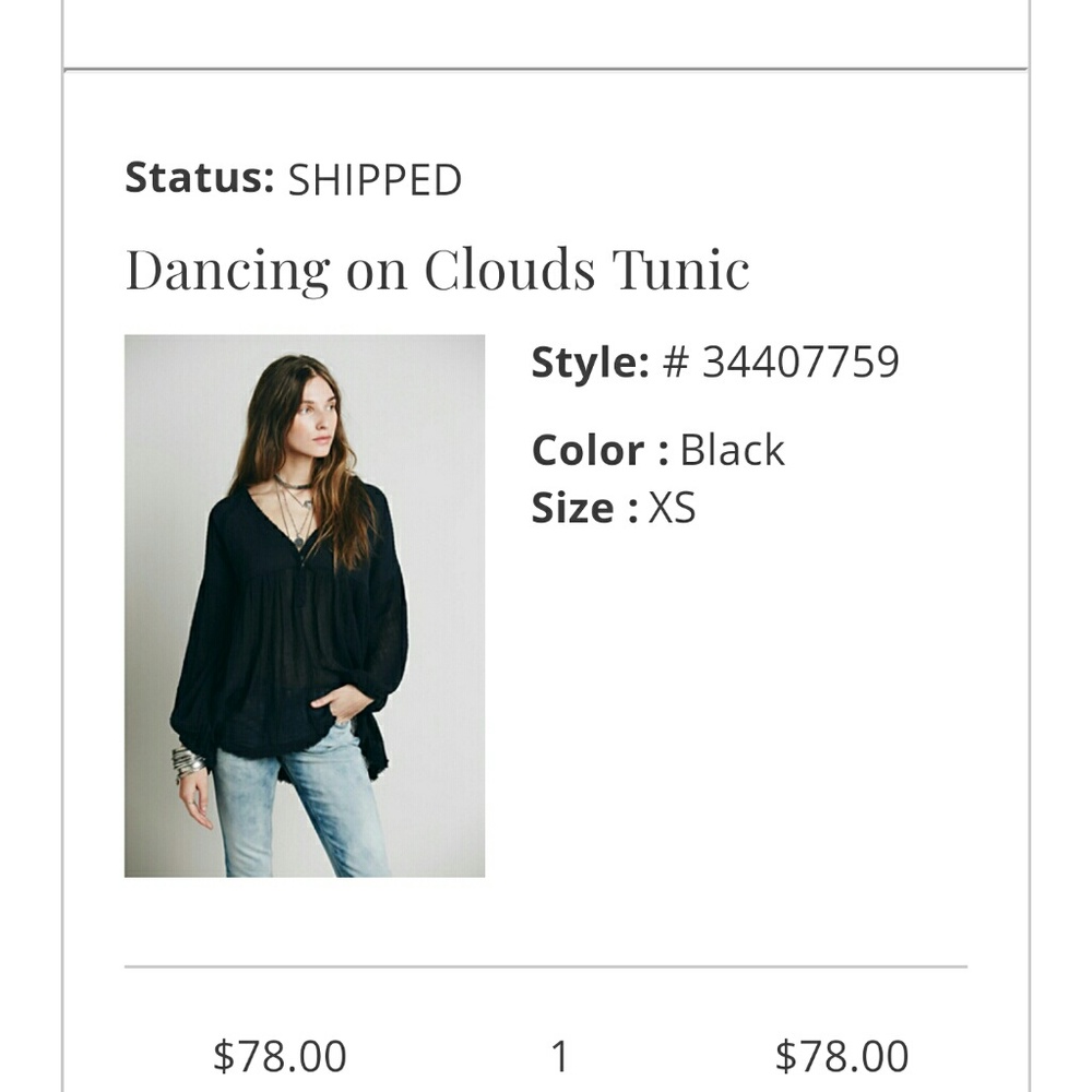 Free People Dancing On Clouds Tunic